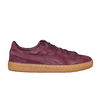 Pre-owned Puma Basket Winterized Taffy Jr 'winetasting' In Red