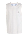 Puma Basketball Nostalgia Knitted Jersey Man T-shirt Beige Size Xl Cotton In Beige