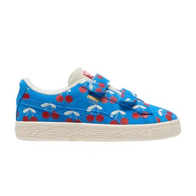 Pre-owned Puma Bebe De Pino X Suede Classic 21 Little Kid 'ignite Blue Cherries' | Kid's Size 2