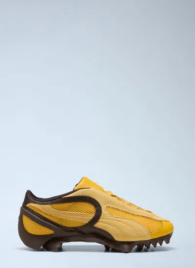Puma Mesh Weave Beisser Trainers In Yellow