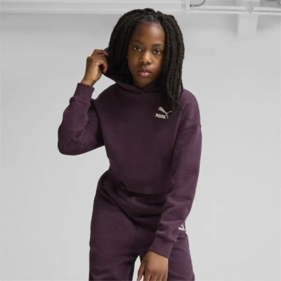 Puma Better Classics Big Kids' Hoodie In Midnight Plum