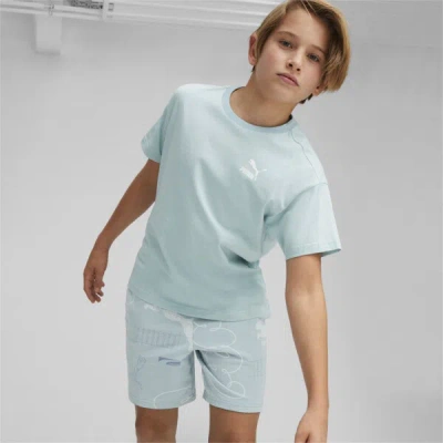 Puma Better Classics Relaxed Big Kids' T-shirt In Turquoise Surf