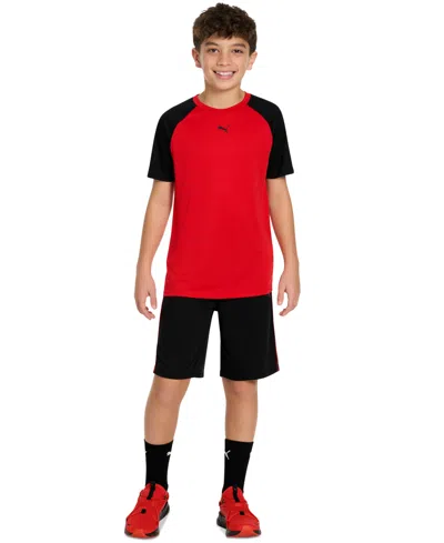 Puma Kids' Big Boys 3-pc. Performance T-shirt, Shorts & Socks Set In For All Time Red
