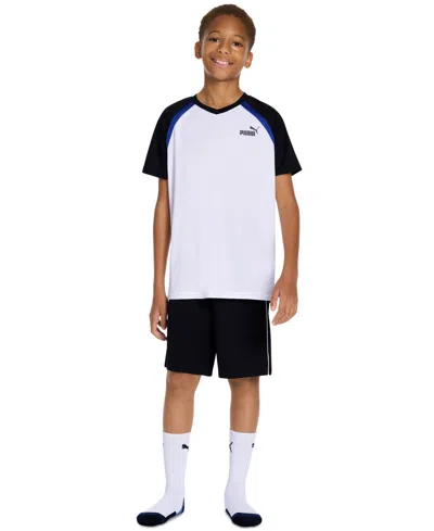 Puma Kids' Big Boys 3-pc. Performance T-shirt, Shorts & Socks Set In  White
