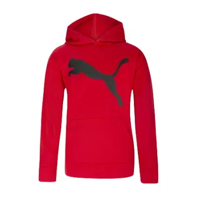 Puma Kids' Big Boys Fleece Hoodie In Red