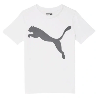 Puma Big Cat Little Kids' Logo T-shirt In White