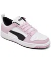PUMA BIG GIRLS' REBOUND LAYUP LOW CASUAL SNEAKERS FROM FINISH LINE