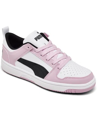Puma Kids' Big Girls' Rebound Layup Low Casual Sneakers From Finish Line In White