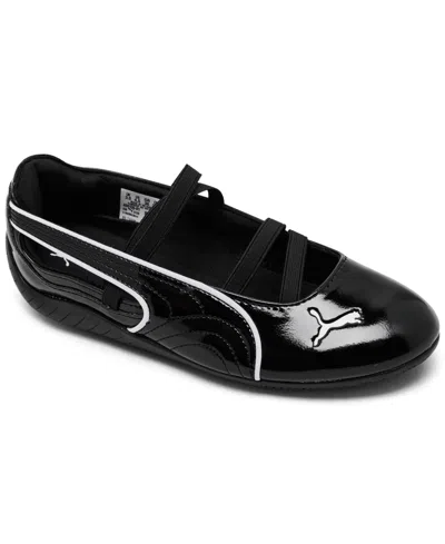 Puma Big Girls Speedcat Ballet Glossy Mary Jane Casual Shoes From Finish Line In Black