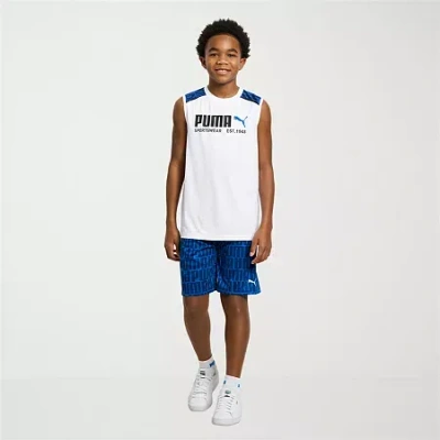 Puma Big Kid Boys 2-pc. Short Set In White