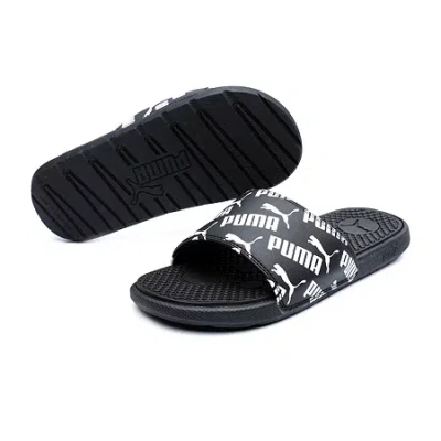 Puma Big Kid Boys Cool Cat Slide Sandals In Black