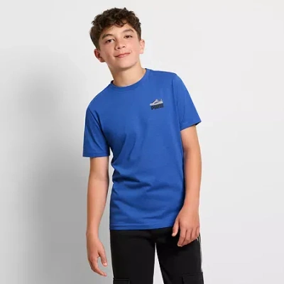 Puma Big Kid Boys Crew Neck Short Sleeve Graphic T-shirt In Blue