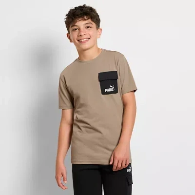 Puma Big Kid Boys Crew Neck Short Sleeve Graphic T-shirt In Multi