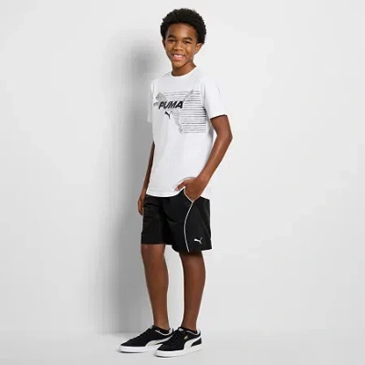 Puma Big Kid Boys Mid Rise Pull-on Short In Black