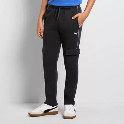 Puma Big Kid Boys Regular Fit Fleece Jogger Pant In Black
