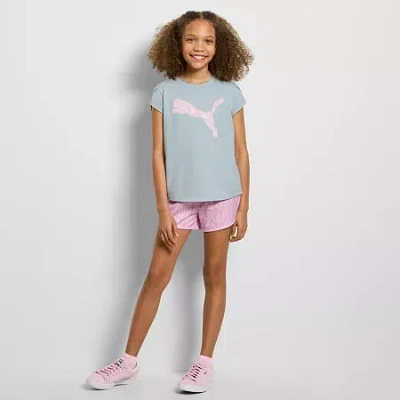 Puma Big Kid Girls 2-pc. Short Set In Blue