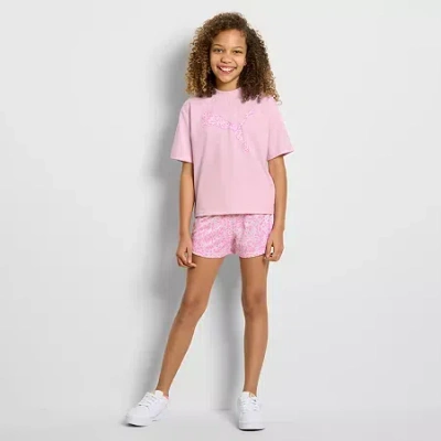 Puma Big Kid Girls 2-pc. Short Set In Pink