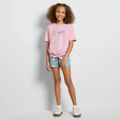 Puma Big Kid Girls 2-pc. Short Set In Pink