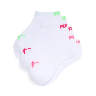 Puma Big Kids Low Cut Socks [3 Pairs] In White