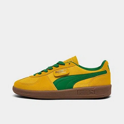 Puma Big Kids' Palermo Casual Shoes Size 7.0 Leather/suede In Yellow