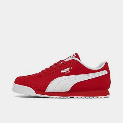Puma Big Kids' Roma Reverse Casual Shoes In For All Time Red/ White
