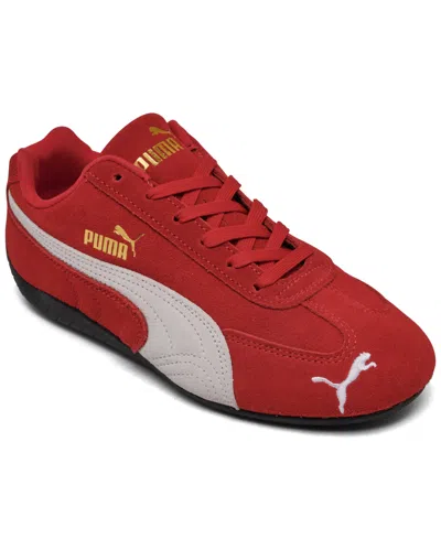 Puma Big Kids' Speed Cat Og Casual Sneakers From Finish Line In Red,white