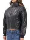 Puma Black Polyester Quilted Down Jacket In Black