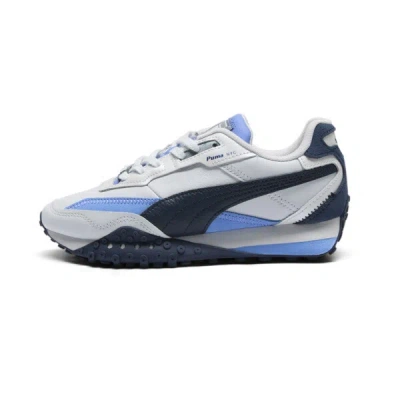 Puma Blktop Rider Nyc Running Laps Women's Sneakers In Silver Mist-club Navy-blue Skies