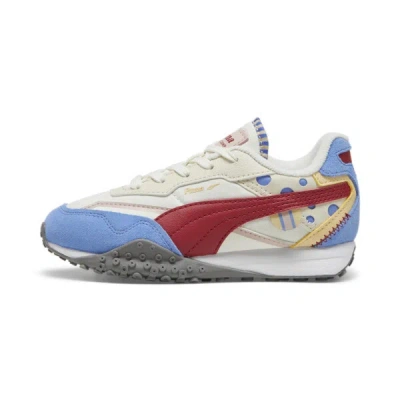 Puma Blktop Rider Summer Camp Little Kids' Sneakers In Warm White-club Red-blue Skies