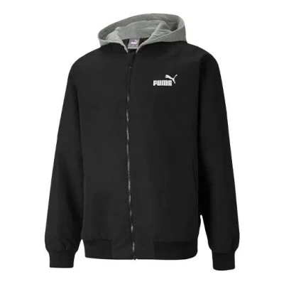 Puma Block Hoodied Jacket 'black White Grey'