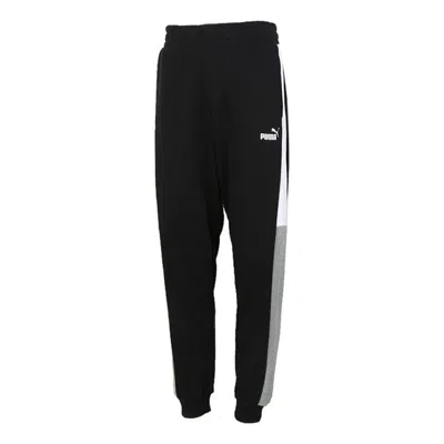 Puma Block Sweatpants 'black White Grey'