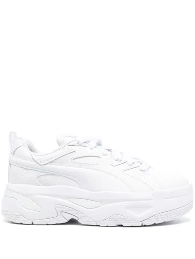 Puma Blstr Dresscode Leather Sneakers In White