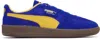 Puma Blue Palermo Vintage Update Sneakers In Vivid Blue-sunny Yel