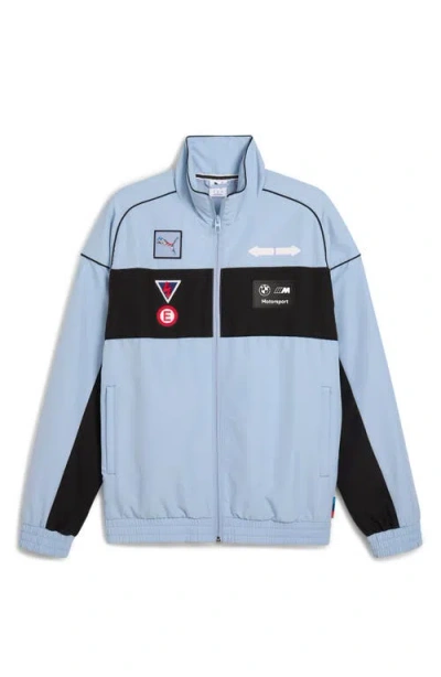 Puma Bmw M Motorsport Speed Driver Series 2.0 Badge Track Jacket In Blue Wash
