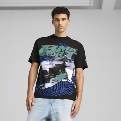Puma Bmw M Motorsport Big Graphic Men's T-shirt In Black