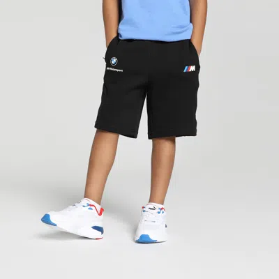 Puma Bmw M Motorsport Big Kids' Sweat Shorts In Black