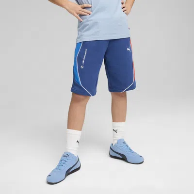 Puma Bmw M Motorsport Big Kids' Sweat Shorts In Blue