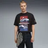 Puma Bmw M4 Evo Block Cotton Graphic T-shirt In Black