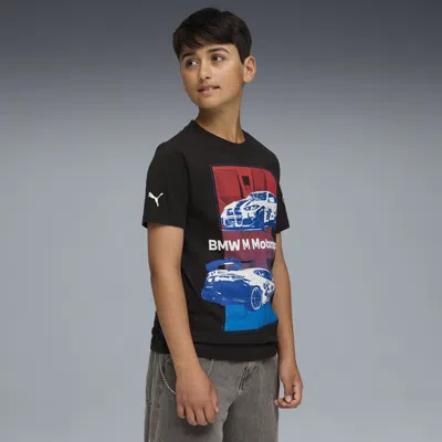 Puma Kids' Bmw M Motorsport Block T-shirt Youth In Black