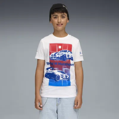 Puma Kids' Bmw M Motorsport Block T-shirt Youth In Blue