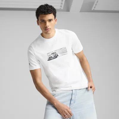 Puma Bmw M Motorsport Car Graphic Men's T-shirt In White
