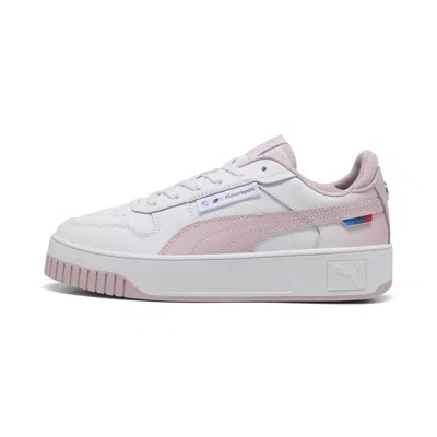 Puma Palermo Sneakers In White With Pink Detail