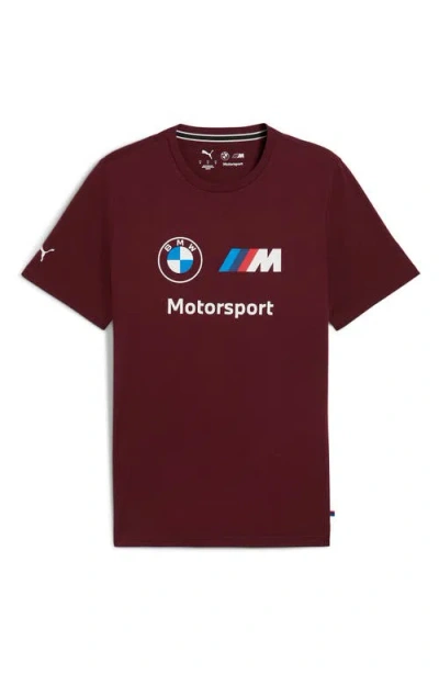 Puma Bmw M Motorsport Essential Logo Graphic T-shirt In Red