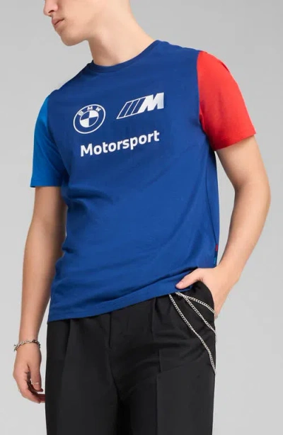 Puma Bmw M Motorsport Essential Logo Graphic T-shirt In Blue