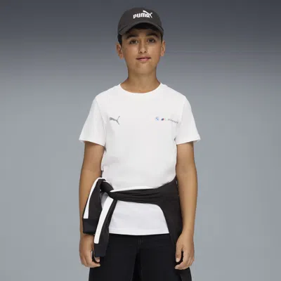 Puma Kids' Bmw M Motorsport Essentials Logo T-shirt Youth In White