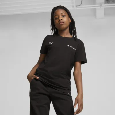 Puma Kids' Bmw M Motorsport Essentials Logo T-shirt Youth In Black