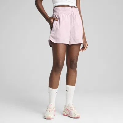 Puma Bmw Mms Wmn Ess+ Shorts In Pink