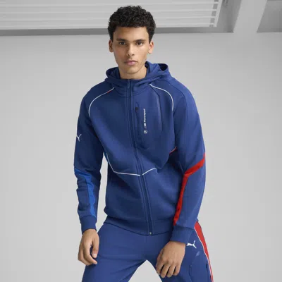 Puma Bmw M Motorsport Men's Hooded Jacket In Blue