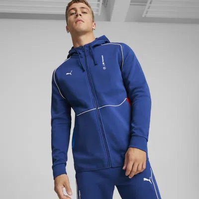 Puma Bmw M Motorsport Men's Hooded Motorsport Sweat Jacket In Blue