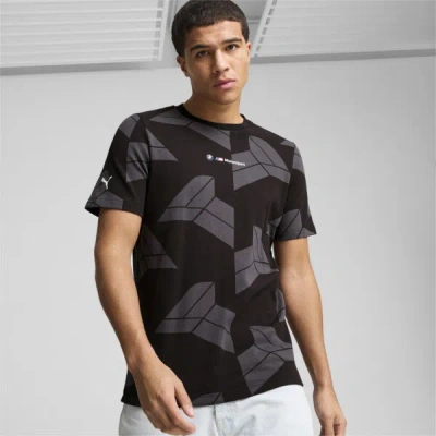 Puma Bmw M Motorsport Men's Jacquard T-shirt In Black